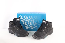 NOS Vintage 90s Adidas Mens 9 Spell Out Roughneck Basketball Shoes Black... - $98.95