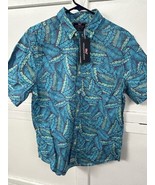 Vineyard Vines Men&#39;s Slim Fit Murray Shirt Palm Leaf Print Blue - Medium... - $738.56 MXN