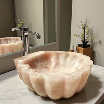 Natural Rose Quartz Sink Wash Basin Healing Crystal Gemstone Vanity Top ... - €612,42 EUR