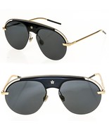 CHRISTIAN DIOR REVOLUTION 2 Black Gold Metal Aviator Sunglasses DIOREvolution - $382.85 CAD