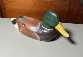 Hand Carved Hand Painted Wooden Mallard Duck Decoy - $25.69