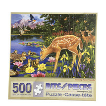 Bits and Pieces Jigsaw Puzzle Making New Friends  Deer Meets Ducks 500 Piece - $12.59