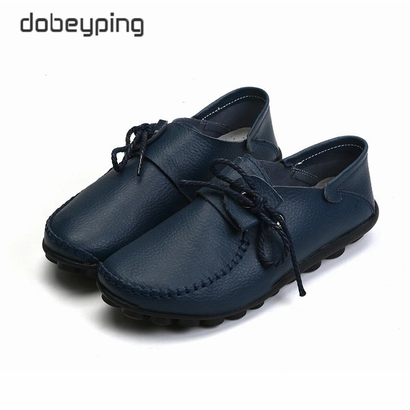New Spring Autumn Casual Women&#39;s Shoes Leather Female Flats Moccasins -Up Mother - £129.54 GBP