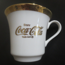 Coca-Cola White Coffee Tea Cup with Gold Leaf Trim Castlereagh Porcelain - £9.67 GBP