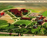 Aerial View Father Flannagan Boys&#39; Home Boystown Nebraska NE Linen Postc... - $5.01