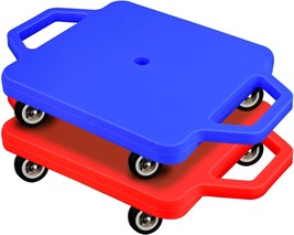 Sports Scooter Board With Handles Sitting Scooter Board Colored Plastic Casters - £36.06 GBP