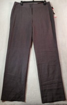 Rafaella Pants Womens Size 10 Gray Polyester Pockets Straight Leg Flat Front NWT - £19.01 GBP