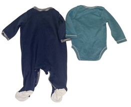 Baby Boy 3M Clothing Lot Carter’s Little Me Sterling One Piece Sleeper 5pc image 3