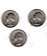 3 Washington Quarter 1- 1966, 1- 1969, &amp; 1- 1988 quarter - $84.91 MXN