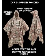 NEW WATERPROOF OCP SCORPION MILITARY PONCHO WET WEATHER SHELTER HALF - €23,42 EUR