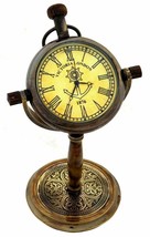 Nautical Vintage Brass Desk Clock Royal Marine Handmade Desk Table Top M... - €35,88 EUR