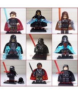 9 pcs SITH LORD Star Wars Minifigure Set +Stands Large Lot Anakin Kylo U... - $36.99