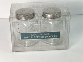 OLDE THOMPSON SPICES - Clear Glass Mason Jar Salt &amp; Pepper Shakers - MUS... - £3.15 GBP