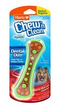 HARTZ Chew &#39;n Clean Dental Duo Bacon Flavored Dog Chew Toy - 1 Count(Pack of 1), - £11.96 GBP