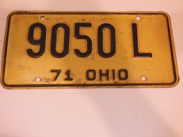 1971 Ohio Automotive License Plate 9050L Ford Chevy Dodge Original - $12.55
