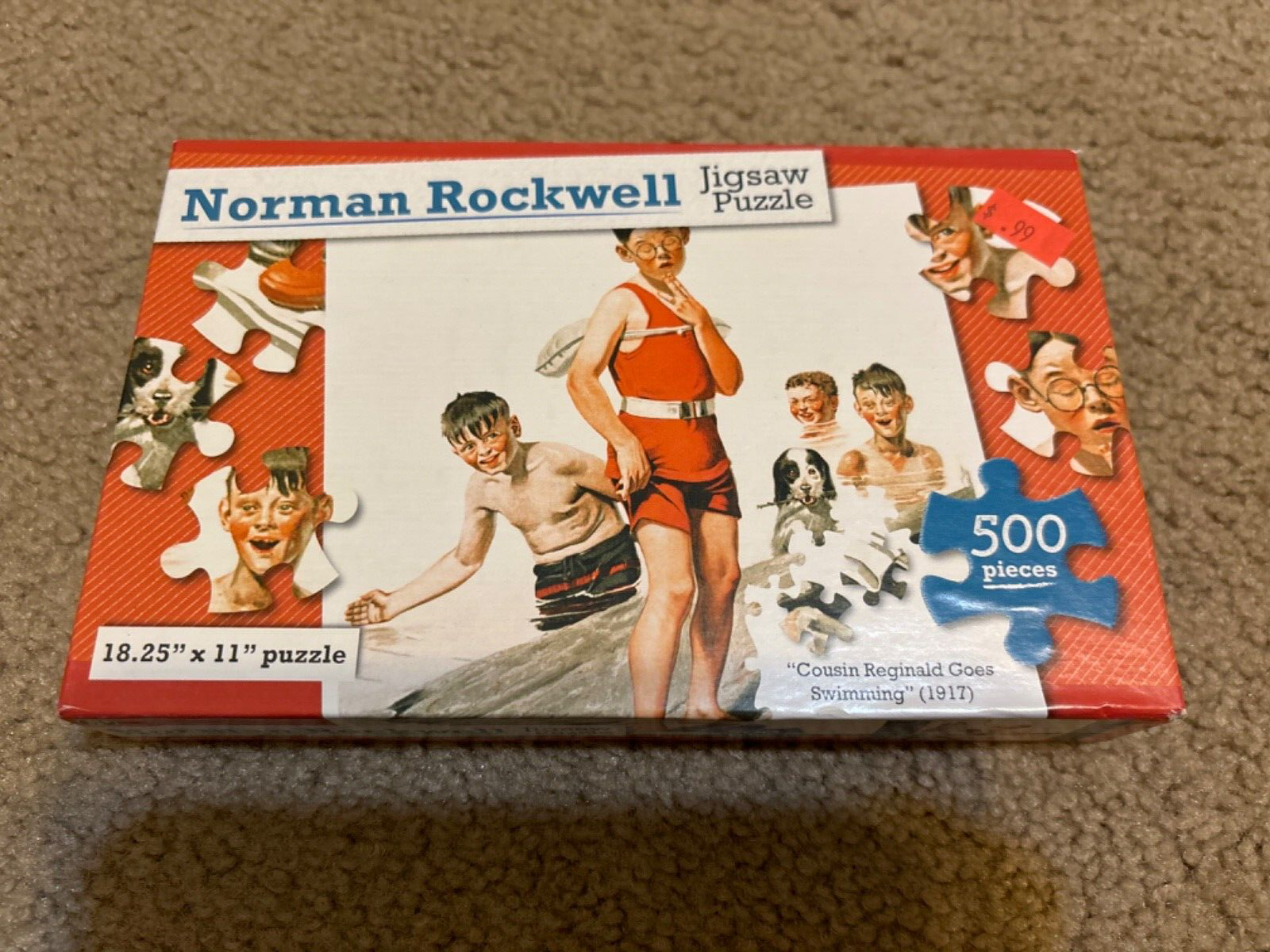 Cousin Reginald goes Norman Rockwell 1917 500 piece jigsaw puzzle NEW - $9.49