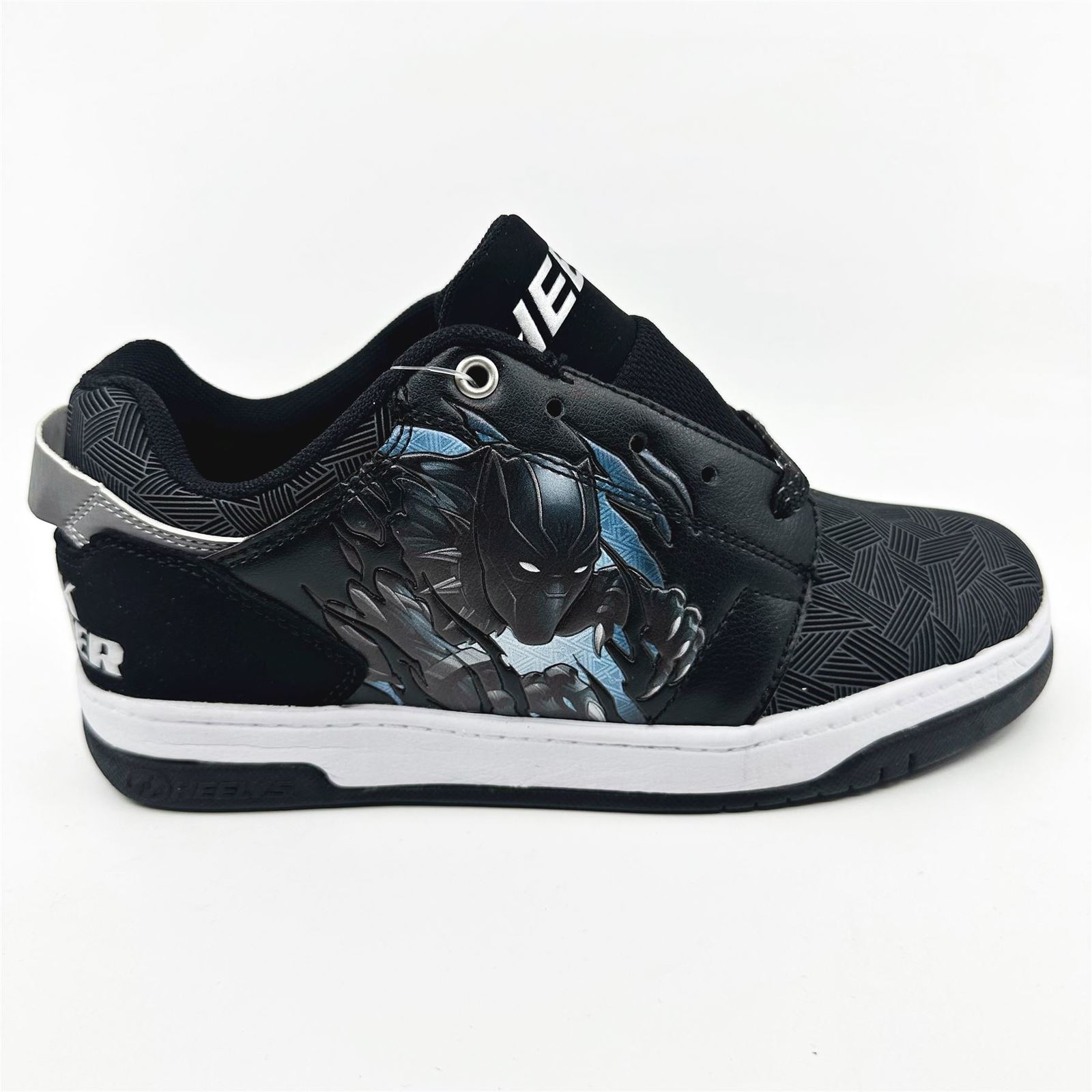 Heelys Voyager Avengers Black Silver Kids Athletic Sneaker