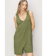 HYFVE V-Neck Sleeveless Romper with Pockets - $38.84 CAD