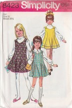 SIMPLICITY PATTERN 8423 SIZE 10 FOR GIRL’S JUMPER IN 3 VARIATIONS UNCUT - £2.24 GBP