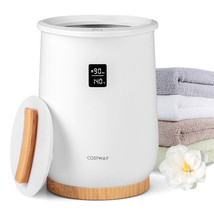 20L Large Heated Towel Warmer with LED Display and Button Control-White - Color: - $154.99