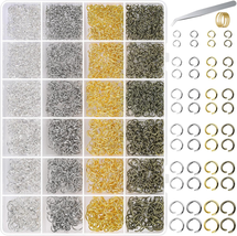 2840 Pieces Jump Rings for Jewelry Making,  Open Jump Rings for Jewelry ... - $12.33