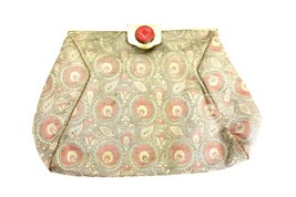Vintage Gold Metallic Damask Evening Clutch Purse Bag 1930S Dance Strap ... - $39.20