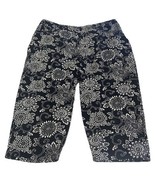 Liz Claiborne Villager Women&#39;s Sz 18W Floral Stretch Capri Pants Black W... - $338.43 MXN