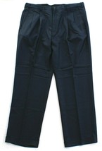 Haggar Heather Navy Comfort Expandable Waist Pleated Front Cuffed Pants ... - $49.99