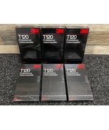 3M USA T120 Professional Videocassette VHS Blank Tape 6 Hr. LOT OF 6 - New! - £30.43 GBP