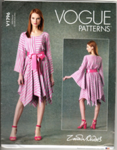 Vogue V1796 Misses L to XXL Rhodes Handkerchief Hem Dress UNCUT Sewing Pattern - £20.74 GBP