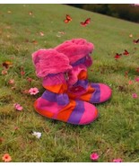 NWT Kohls SO Striped Purple Pink Red Slipper Pull on Boots SIZE XL (11) - $23.76