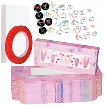 74PCS Empty Press on Nails Packaging Box Set Includes 35PCS Empty Nail Package B - £11.83 GBP
