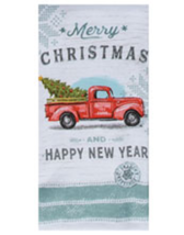 Kaydee designs kitchen towel dual purpose terry Merry Christmas truck H6240 - $167.21 MXN