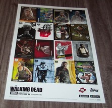 TOPPS THE WALKING DEAD NYCC EXCLUSIVE UNCUT SHEET OF CARDS PROMO POSTER ART - $19.80