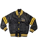 Vintage Chalkline Pittsburgh Steelers Black Snap Front Satin Jacket Boys... - £28.70 GBP