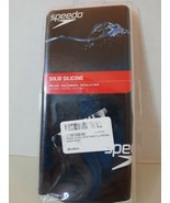 SPEEDO SOLID SILICONE SWIM CAP BLACK ONE SIZE FITS ALL - £6.25 GBP