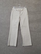 Banana Republic Jackson Fit Dress Pants Womens 8 Beige Straight Leg Cotton Stret - £17.30 GBP