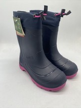 Kamik Snobuster 1 Girls 3 Navy Pink Waterproof Winter Boots Kids Size 4 - $48.99