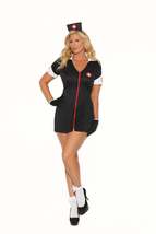 Elegant Moments After Dark Nurse - 3 pc. costume includes zip front mini... - $53.38