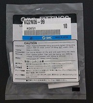 BAG OF 10 NEW SMC KQ2N06-99 PLUG-IN MALE ADAPTERS KQ2N0699 - $14.95