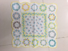 Japanese Handkerchief, 100% Cotton Napkin, Made in Japan, Square Napkin, Floral  - £14.38 GBP