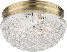 Westinghouse 6661000 2Lite Ab Clear Faceted Glass White - $43.99