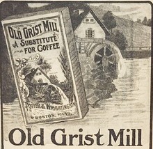 1910 Old Grist Mill Coffee Substitute Advertisement Beverage Antique Eph... - $14.24