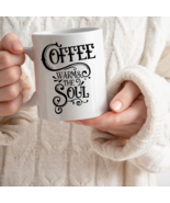 Coffee Warms The Soul Favorite Mug - Birthday, Gift, Office, 15oz Mug - $21.98