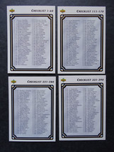 1992-93 Upper Deck UD Unmarked Checklist Team Set of 4 Hockey Cards - £1.17 GBP
