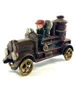 Hubley Replica Cast Iron Red Yellow Fire Pumper Truck Desktop Toy 6.5&quot; - $17.97