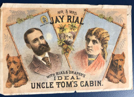 Uncle Tom’s Cabin Mr Mrs Jay Rial Quack Medicine Victorian Trade Card VTC 7 - £5.28 GBP