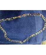 Thick Silver Plated 12mm Necklace 28 Inch  60/40 Silver And Copper - $69.30