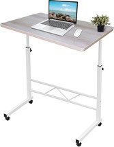Longdafei Laptop Table Desk Adjustable Height Sofa Bed Side Rolling Desk, Mobile - £45.38 GBP