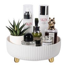 Anyoifax Makeup Perfume Organizer Tray 360 Degree Rotating, Small Ivory ... - $16.99